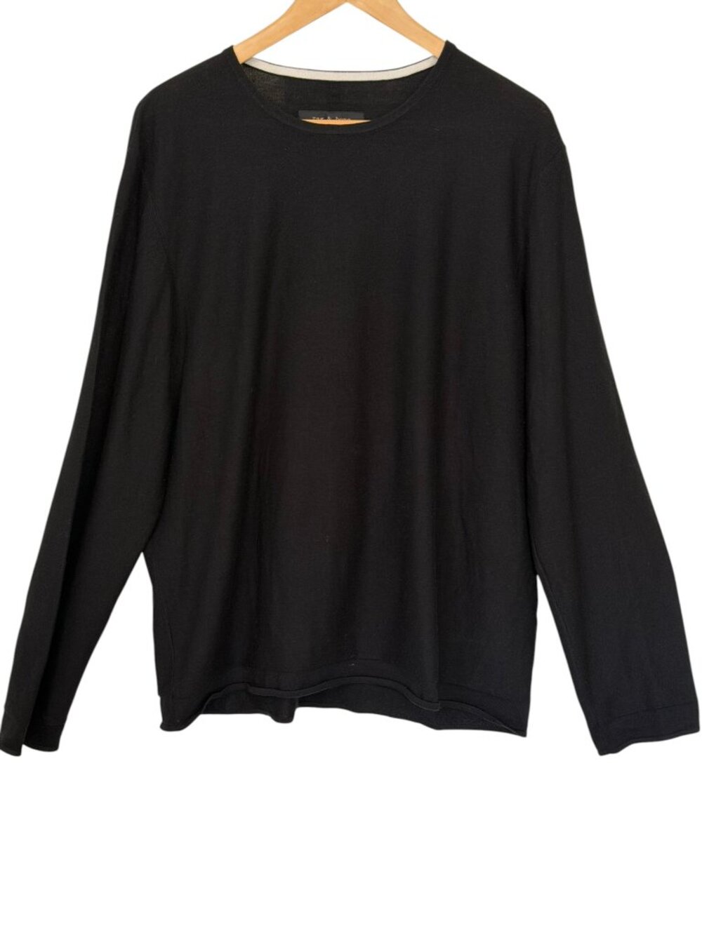 rag & bone NY Reid Mercerized Wool Viscose Blend Knit Long Sleeve Sweater M